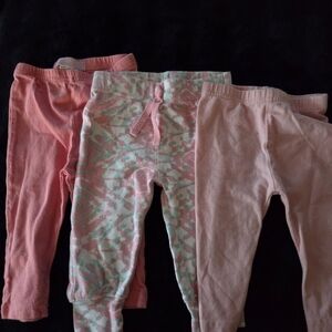 Koala Kids Pink and Patterned Baby Leggings Set